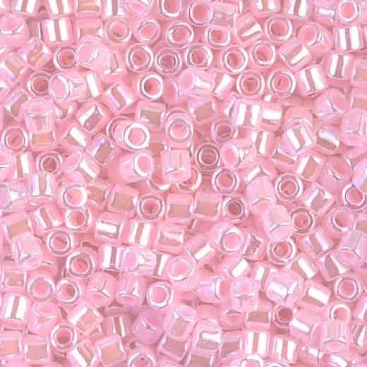 DBL0244 Lined Crystal Light Pink size 8/0 Miyuki Delica Beads, Colour 0244, 5.2g approx. DBL0244 Lined Crystal Light Pink size 8/0 Miyuki Delica Beads, Colour 0244, 5.2g approx.