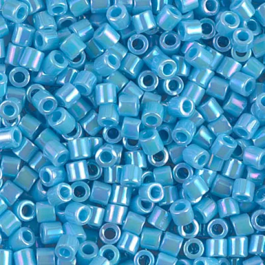 DBL0164 Light Blue Opaque AB Size 8/0 Miyuki Delica Beads, Colour Code 0164, 5.2g approx. DBL0164 Light Blue Opaque AB Size 8/0 Miyuki Delica Beads, Colour Code 0164, 5.2g approx.