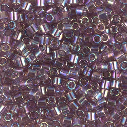 DBL0173 Transparent Smoky Amethyst AB Size 8/0 Miyuki Delica Beads, Colour Code 0173, 5.2g approx. DBL0173 Transparent Smoky Amethyst AB Size 8/0 Miyuki Delica Beads, Colour Code 0173, 5.2g approx.