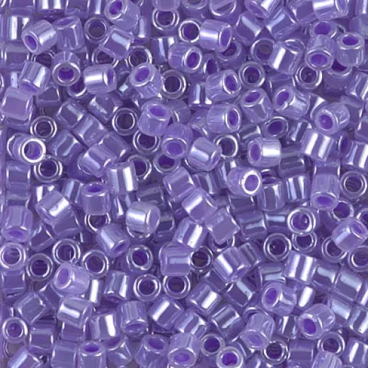 DBL0249 Lined Crystal Purple Size 8/0 Miyuki Delica Beads, Colour Code 0249, 5.2g approx. DBL0249 Lined Crystal Purple Size 8/0 Miyuki Delica Beads, Colour Code 0249, 5.2g approx.
