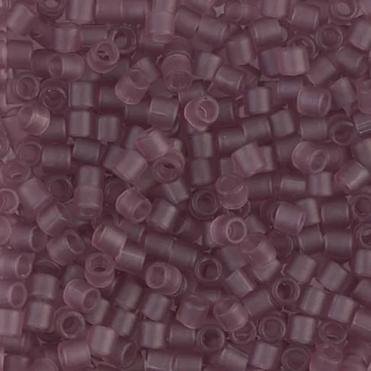 DBL0765 Matte Transparent Smoky Amethyst size 8/0 Miyuki Delica Beads, Colour 0765, 5.2g approx.