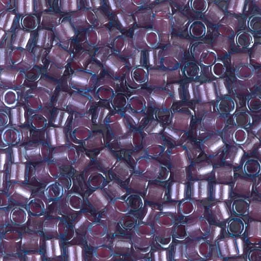 DBL0922 Sparkling Orchid Lined Aqua size 8/0 Miyuki Delica Beads, Colour 0922, 5.2g approx. DBL0922 Sparkling Orchid Lined Aqua size 8/0 Miyuki Delica Beads, Colour 0922, 5.2g approx.