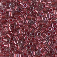 DBL0924 Sparkling Cranberry Lined Crystal size 8/0 Miyuki Delica Beads, Colour 0924, 5.2g approx.