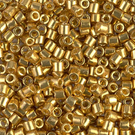DBL1832 Duracoat Galvanised Gold size 8/0 Miyuki Delica beads, colour 1832, 5.2g approx. DBL1832 Duracoat Galvanised Gold size 8/0 Miyuki Delica beads, colour 1832, 5.2g approx.
