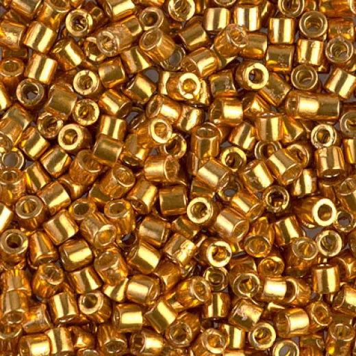 DBL1833 Duracoat Galvanised Yellow size 8/0 Miyuki Delica beads, colour 1833, 5.2g approx. DBL1833 Duracoat Galvanised Yellow size 8/0 Miyuki Delica beads, colour 1833, 5.2g approx.