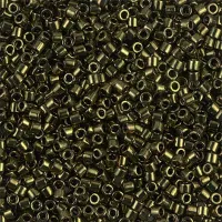 DBL0011 Metallic Olive Size 8/0 Miyuki Delica Beads, Colour Code 0011, 5.2g approx.