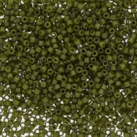 DB2357 Opaque Army Green Duracoat size 11/0 Miyuki Delica Beads, 5.2g approx.