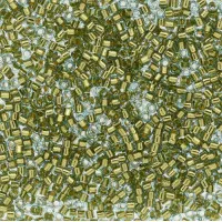 DB2522 Gold Plate Lined Platinum size 11/0 Miyuki Delica Beads, 3.3g approx.