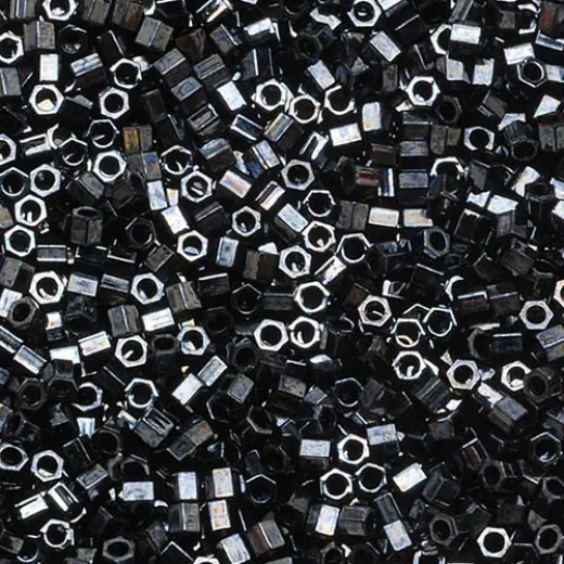 DBMC0001 Gunmetal Colour 10/0 Cut Miyuki Delica Beads Code 0001, 5.2gm approx. DBMC0001 Gunmetal Colour 10/0 Cut Miyuki Delica Beads Code 0001, 5.2gm approx.