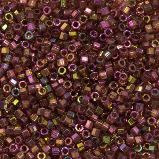 DBMC0103 Red Transparent Gold Luster 10/0 Cut Miyuki Delica Beads Colour Code 0103, 5.2gm approx. DBMC0103 Red Transparent Gold Luster 10/0 Cut Miyuki Delica Beads Colour Code 0103, 5.2gm approx.