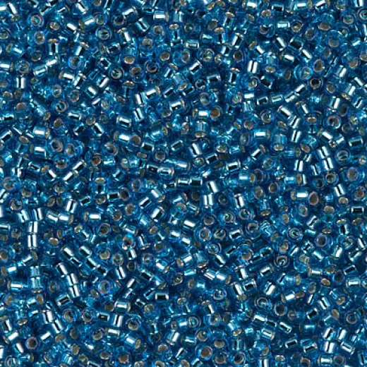 DBM0149 Aquamarine Silver Lined, Size 10/0 Miyuki Delica Beads, Colour code -149 - 50g wholesale pack DBM0149 Aquamarine Silver Lined, Size 10/0 Miyuki Delica Beads, Colour code -149 - 50g wholesale pack