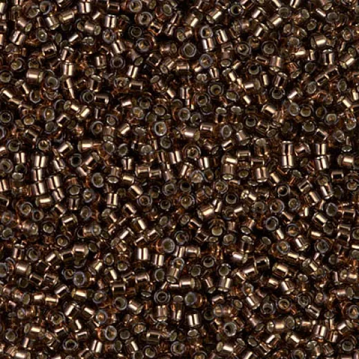 DBM0150 Brown Silver Lined, Size 10/0 Miyuki Delica Beads, Colour code -150 - 5.2g approx. DBM0150 Brown Silver Lined, Size 10/0 Miyuki Delica Beads, Colour code -150 - 5.2g approx.
