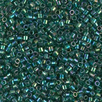 DBM0175 Emerald Transparent AB, Size 10/0  Miyuki Delica Beads, Colour code -0175 - Approx. 5.2g