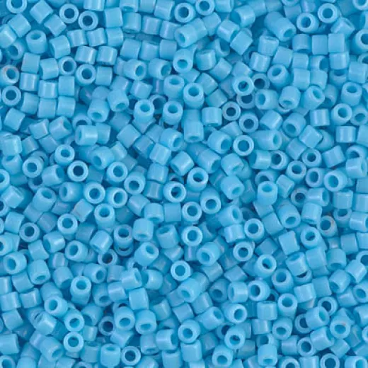 DBM0725 Light Blue Opaque, Size 10/0 Miyuki Delica Beads, Colour 0725 - Approx. 50g Wholesale pack DBM0725 Light Blue Opaque, Size 10/0 Miyuki Delica Beads, Colour 0725 - Approx. 50g Wholesale pack