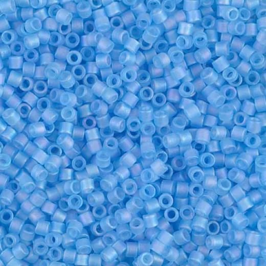 DBM0861 Aqua Transparent AB Matte, Size 10/0 Miyuki Delica Beads, Approx. 5.2g DBM0861 Aqua Transparent AB Matte, Size 10/0 Miyuki Delica Beads, Approx. 5.2g