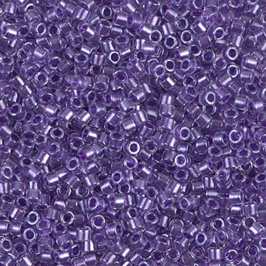 DBM0906 Sparkling Purple Lined Crystal, Size 10/0 Miyuki Delica Beads, Colour code 0906 - Approx. 50g Wholesale pack DBM0906 Sparkling Purple Lined Crystal, Size 10/0 Miyuki Delica Beads, Colour code 0906 - Approx. 50g Wholesale pack