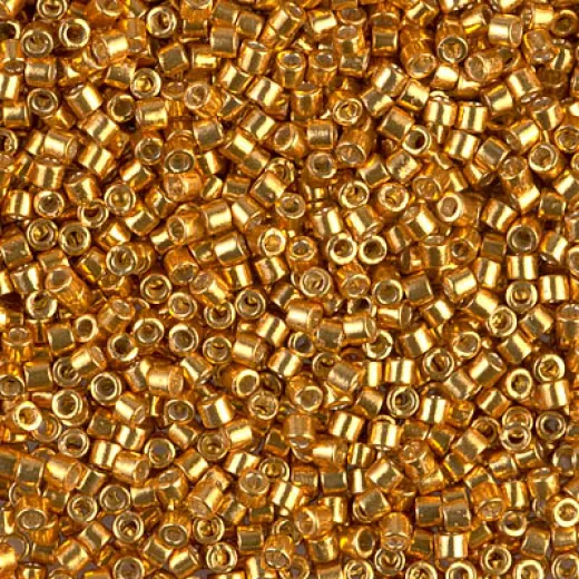DBM1833 Duracoat Galvanised Yellow Gold - Miyuki Miyuki Delica Beads Size 10/0 Colour Code 1833- 5.2g DBM1833 Duracoat Galvanised Yellow Gold - Miyuki Miyuki Delica Beads Size 10/0 Colour Code 1833- 5.2g