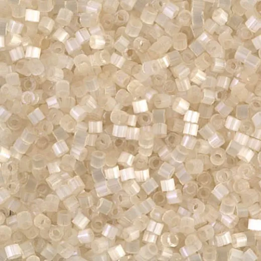 DBM0673 Antique Ivory Silk Satin, Size 10/0 Miyuki Delica Beads, Colour 673 - Approx. 5.2g DBM0673 Antique Ivory Silk Satin, Size 10/0 Miyuki Delica Beads, Colour 673 - Approx. 5.2g