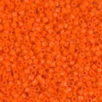 DBM0722  Orange Opaque, Size 10/0  Miyuki Delica Beads, Colour 722 - 5.2g Bag