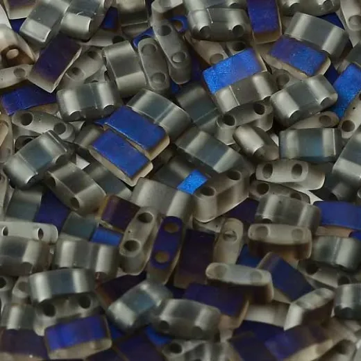 Matte Azuro Miyuki Half Tila Beads, colour 4556. Wholesale pack of 50g approx.
