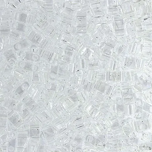 Crystal Transparent Half Tila Beads, 5.2gm approx. - 0131 Crystal Transparent Half Tila Beads, 5.2gm approx. - 0131