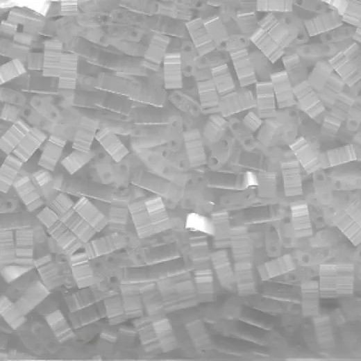Crystal Silk Satin Miyuki Half Tila Beads, colour 0037. Wholesale pack of 50g approx. Crystal Silk Satin Miyuki Half Tila Beads, colour 0037. Wholesale pack of 50g approx.