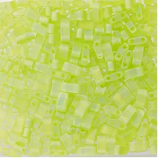 Matted Transparent Chartreuse AB Miyuki Half TILA Beads, Colour 0143FR, 5.2g app...