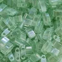 Sea Foam Luster Transparent Half Tila Beads, colour 0365, 5.2gm approx. 