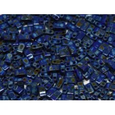 Picasso Opaque Cobalt Miyuki Half TILA Beads, Colour 4518, 5.2g appx.