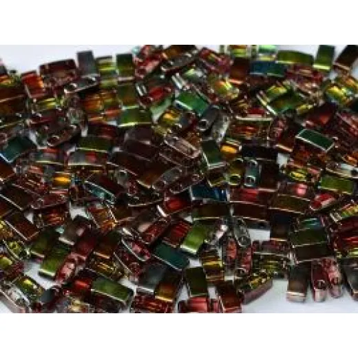 Crystal Magic Wine Half Tila Beads , colour 4573, 5.2gm approx. Crystal Magic Wine Half Tila Beads , colour 4573, 5.2gm approx.