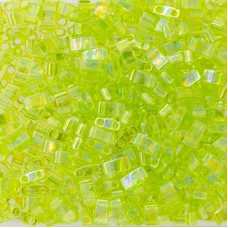 Transparent Chartreuse AB Miyuki Half TILA Beads, Colour 0258, 5.2g appx.