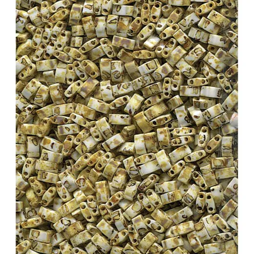 Picasso Opaque Canary Yellow Miyuki Half TILA Beads, Colour 4512, 5.2g appx. Picasso Opaque Canary Yellow Miyuki Half TILA Beads, Colour 4512, 5.2g appx.