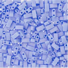 Opaque Light Periwinkle Matted AB Miyuki Half TILA Beads, Colour 0494FR, 5.2g ap...