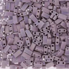 Matte Opaque Mauve AB Miyuki Half Tila Beads, colour 0410FR, 5.2gm bag Matte Opaque Mauve AB Miyuki Half Tila Beads, colour 0410FR, 5.2gm bag