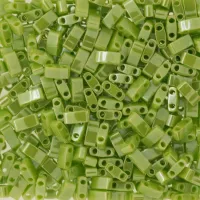 Opaque Chartreuse Luster Miyuki Half TILA Beads, Colour 0437, 5.2g appx.