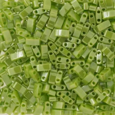 Opaque Chartreuse Luster Miyuki Half TILA Beads, Colour 0437, 5.2g appx.