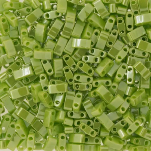 Opaque Chartreuse Luster Miyuki Half TILA Beads, Colour 0437, 5.2g appx.