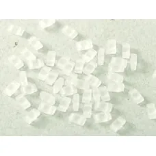 Matte Transparent Half Tila Beads, 5.2gm approx. - 0131F