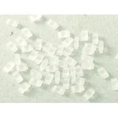 Matte Transparent Half Tila Beads, 5.2gm approx. - 0131F