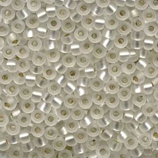 Matte Crystal Silver Lined, Colour 0001F Miyuki 6/0 Seed Beads, wholesale pack, 250g appx. Matte Crystal Silver Lined, Colour 0001F Miyuki 6/0 Seed Beads, wholesale pack, 250g appx.
