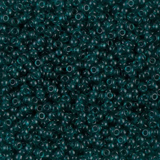 Miyuki Size 11 Seed Beads, Transparent Dark Teal, Colour 2406, 22g Approx. Miyuki Size 11 Seed Beads, Transparent Dark Teal, Colour 2406, 22g Approx.