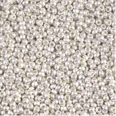 Matte Bright Sterling Silver Plated, Miyuki 11/0 Seed Beads, Colour 0961F, 5.2g ...