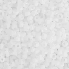 Chalk White Opaque Matte  Colour -0402F Miyuki 15/0 Seed Beads, 8.2g approx.