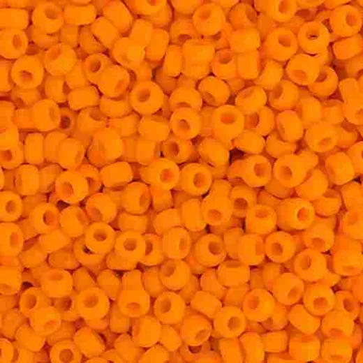 Orange Mandarin Opaque Colour -0405 Miyuki 15/0 Seed Beads, 8.2gm apprx. Orange Mandarin Opaque Colour -0405 Miyuki 15/0 Seed Beads, 8.2gm apprx.