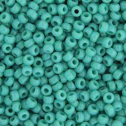 Turquoise Green Opaque Colour -0412 Miyuki 15/0 Seed Beads, 8.2gm apprx. Turquoise Green Opaque Colour -0412 Miyuki 15/0 Seed Beads, 8.2gm apprx.