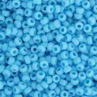 Light Blue Opaque Miyuki 15/0 Seed Beads, 100g, Colour 0413