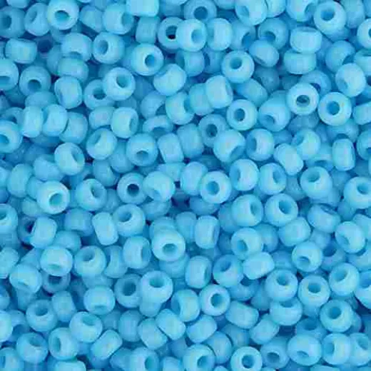 Light Blue Opaque Miyuki 15/0 Seed Beads, 100g, Colour 0413 Light Blue Opaque Miyuki 15/0 Seed Beads, 100g, Colour 0413