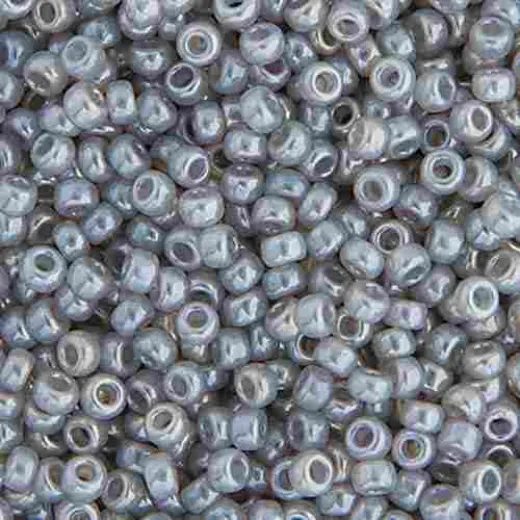 Silver Grey Ceylon Miyuki 15/0 Seed Beads, 100g, Colour 0526 Silver Grey Ceylon Miyuki 15/0 Seed Beads, 100g, Colour 0526