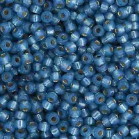 Denim Blue S/L Dyed Alabaster, Colour 0648, Miyuki 15/0 Seed Beads, 8.2g approx.