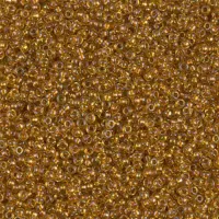 Topaz AB Lined Miyuki 15/0 Seed Beads, 8.2g approx., colour 2196